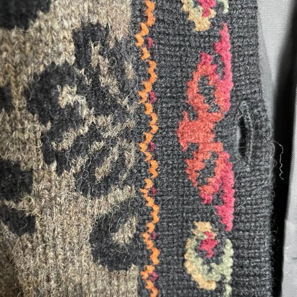 Vintage Icelandic Design Wool Blend European Button Closure Sweater - Picture 7 of 12